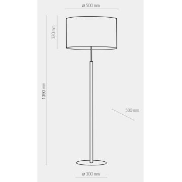 Vloerlamp DEVA 1xE27/25W/230V grijs