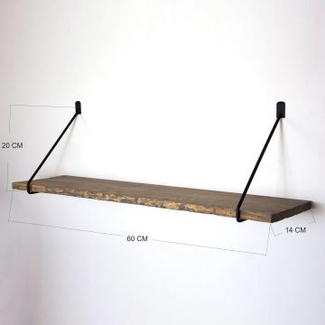 Wand Plank 20x60 cm vurenhout