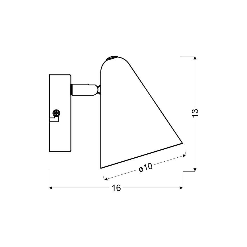 Wand Spot AMOR 1xE14/40W/230V geel