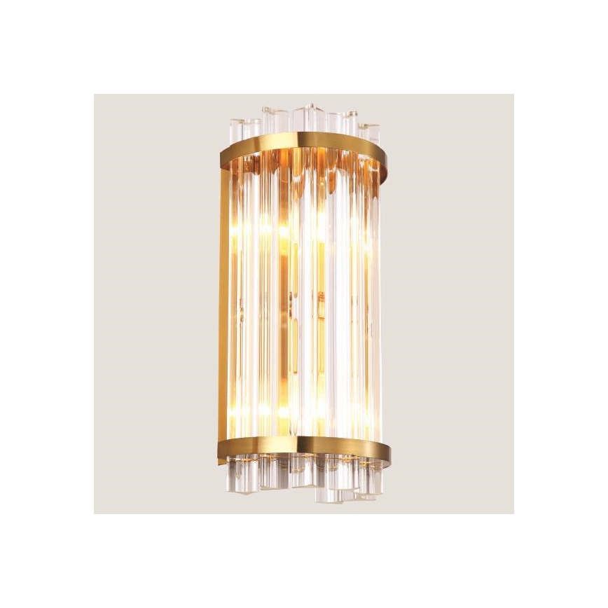 Wandlamp 2xE14/7W/230V goud