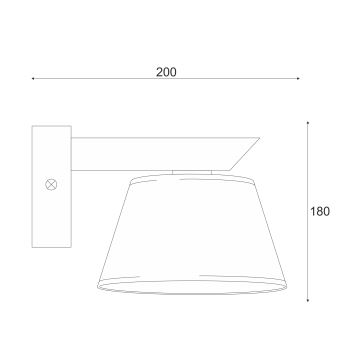 Wandlamp ANTONIO 1xE14/40W/230V eiken