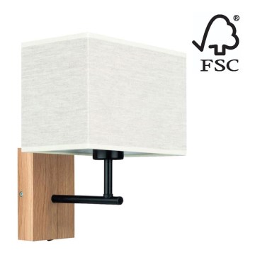 Wandlamp BOHO 1xE27/25W/230V eiken – FSC gecertificeerd