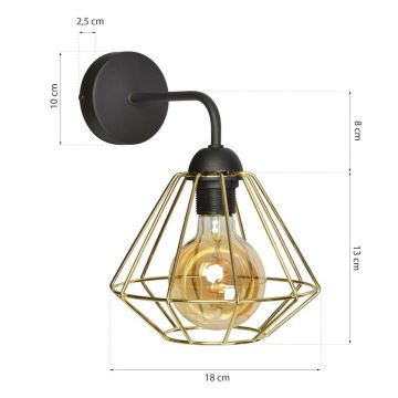 Wandlamp LUPO 1xE27/60W/230V