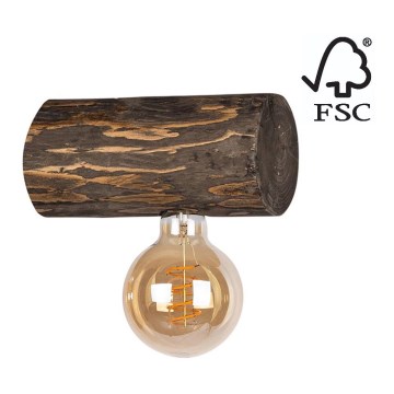 Wandlamp TRABO 1xE27/25W/230V walnoot - FSC-gecertificeerd