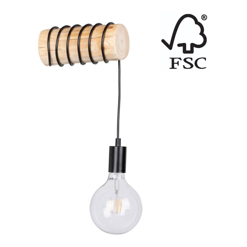 Wandlamp TRABO 1xE27/60W/230V - FSC-gecertificeerd