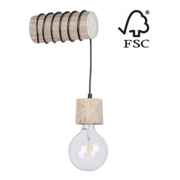 Wandlamp TRABO 1xE27/60W/230V - FSC-gecertificeerd