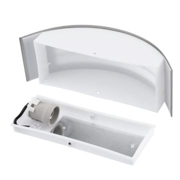 Wandlamp voor buiten 1xE27/14W/230V IP44 mat chroom