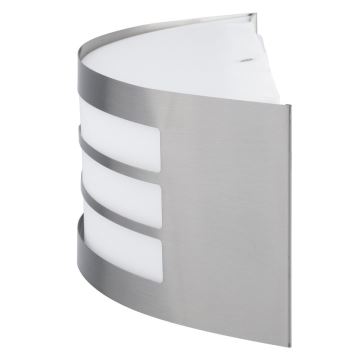 Wandlamp voor buiten 1xE27/14W/230V IP44 mat chroom