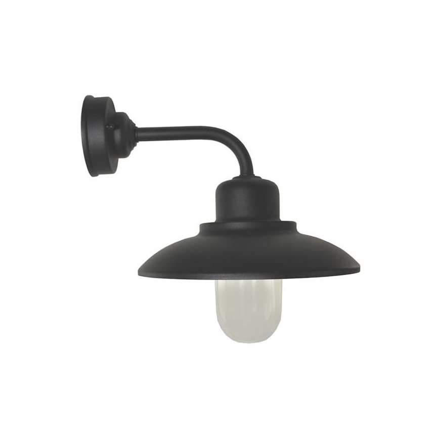 Wandlamp voor buiten BARD 1xE27/60W/230V IP44 zwart