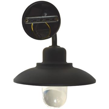 Wandlamp voor buiten BARD 1xE27/60W/230V IP44 zwart