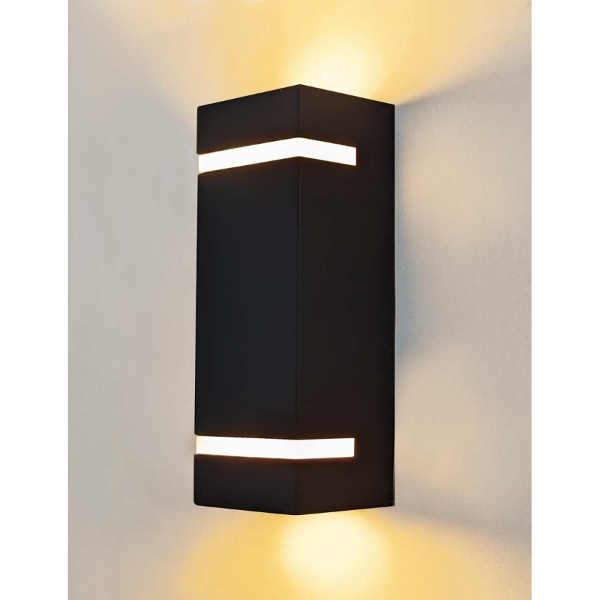 Wandlamp voor buiten BRICK 2xGU10/7W/230V IP44