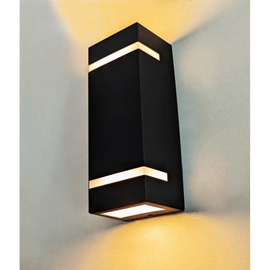 Wandlamp voor buiten BRICK 2xGU10/7W/230V IP44