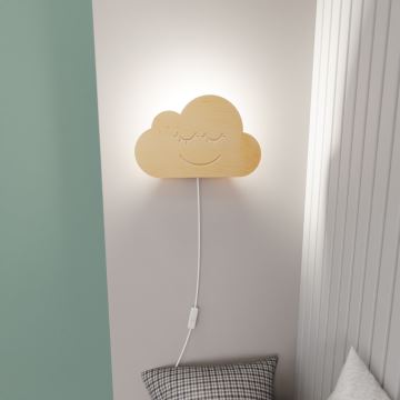 Wandlamp voor kinderen CLOUD 1xE14/10W/230V wolk