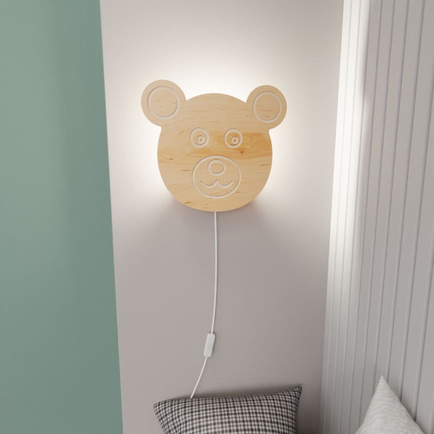 Wandlamp voor kinderen TED 1xE14/10W/230V beer