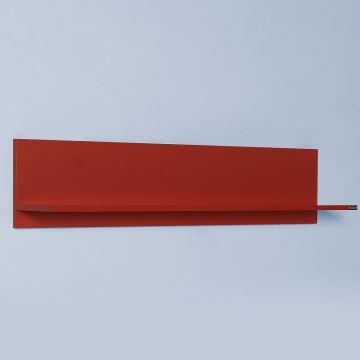 Wandplank 25x120 cm rood