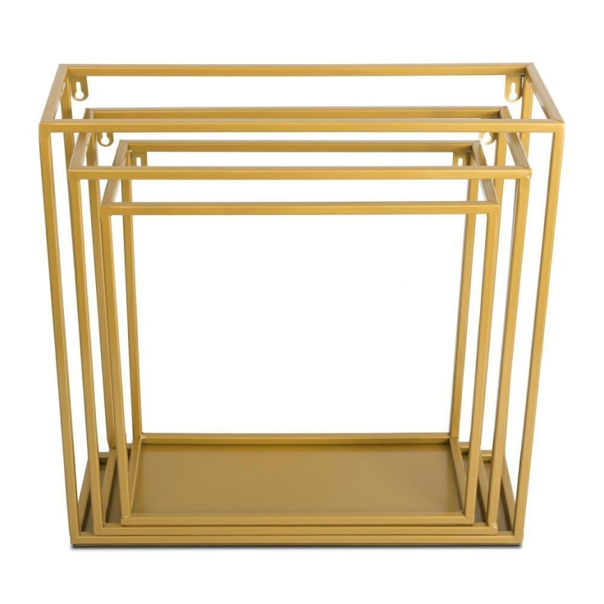 Wandplank 35x35 cm goud