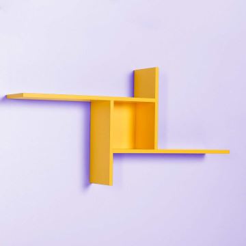 Wandplank 50x100 cm geel