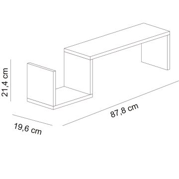 Wandplank BIENCE 21,4x87,8 cm wit