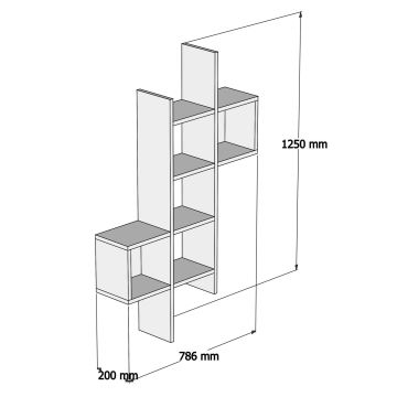 Wandplank KENO 125x79 cm bruin