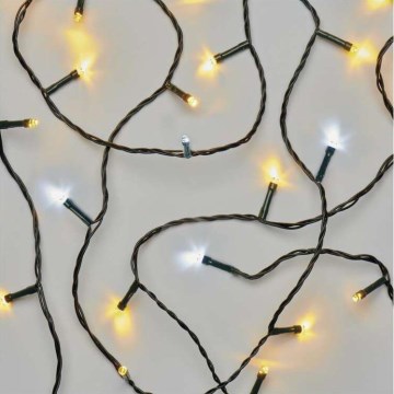 Warm/Koel Wit LED Kerst buitenketting 120x LED / 17m IP44