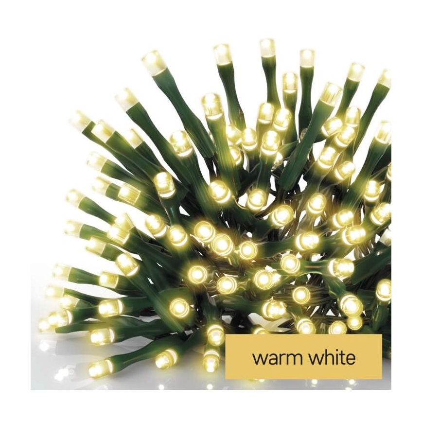 Warm Wit LED Kerst buitenketting 120x LED / 17m IP44