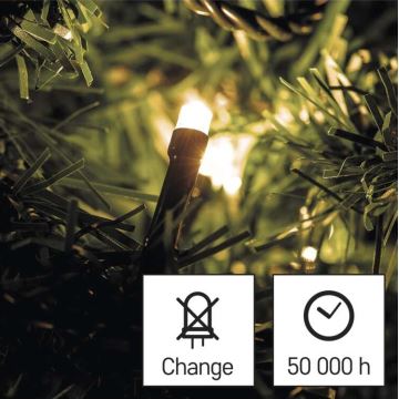 Warm Wit LED Kerst buitenketting 500x LED / 55m IP44