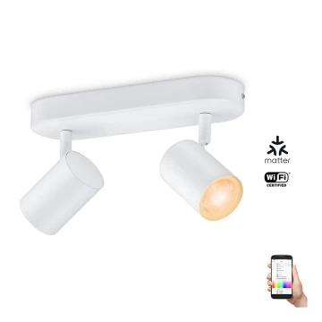 WiZ - Dimbare LED RGBW Spot IMAGEO 2xGU10/4,9W/230V 2200-6500K Wi-Fi CRI 90 wit