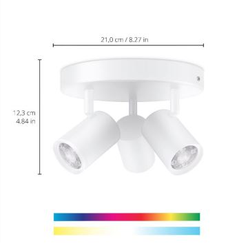 WiZ - Dimbare LED RGBW Spot IMAGEO 3xGU10/4,9W/230V 2200-6500K Wi-Fi CRI 90 wit