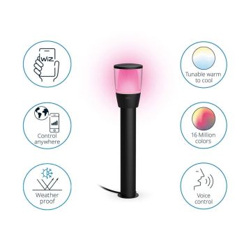 WiZ - Lampe extérieure à intensité variable RGBW ELPAS LED/4,8W/12/230V 2700-5000K IP65 Wi-Fi