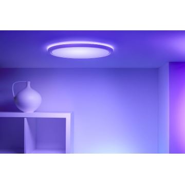 WiZ - Plafonnier à intensité variable LED RVB SUPERSLIM LED/22W/230V 2700-6500K Wi-Fi blanc