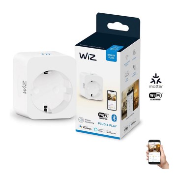 WiZ - Prise connectée F 2300W + compteur électrique Wi-Fi