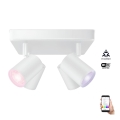 WiZ - Spot LED RVBW à intensité variable IMAGEO 4xGU10/4,9W/230V 2200-6500K Wi-Fi CRI 90 blanc