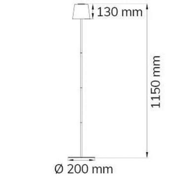 Wofi 3015.01.64.9000 - LED Dimbaar aanraken Staande lamp GENK LED/2W/5V 2000 mAh