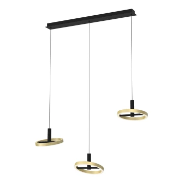 Wofi 7016-304 - Dimbare LED hanglamp aan een koord BREST LED/26W/230V zwart/goud