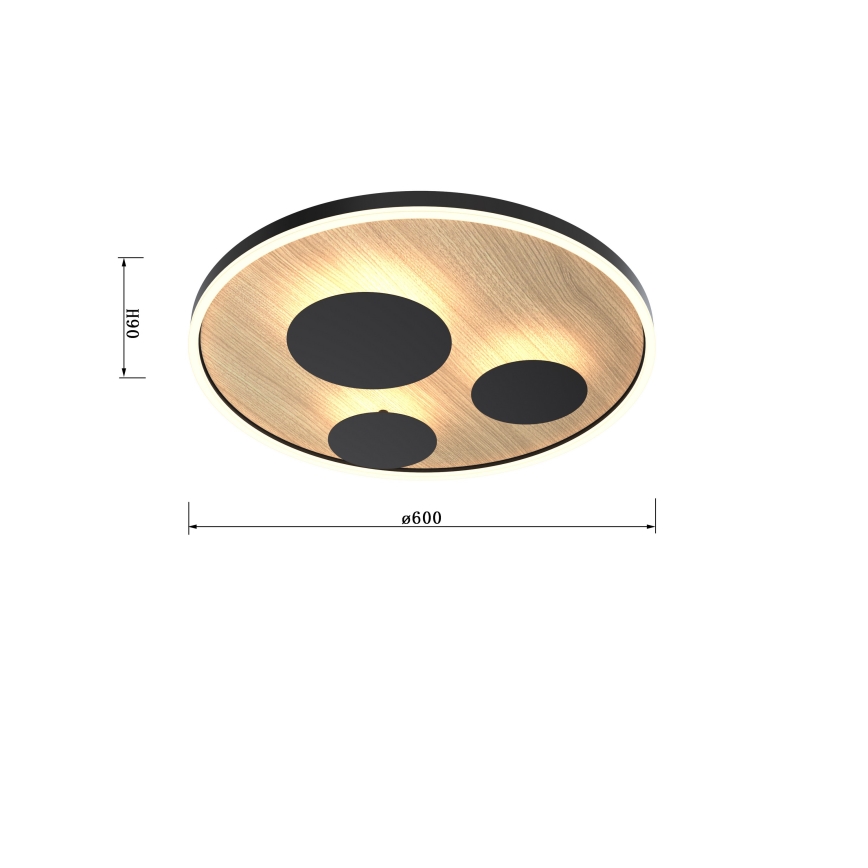 Wofi 9013-306L - Dimbare LED Plafondlamp REIMS LED/40W/230V