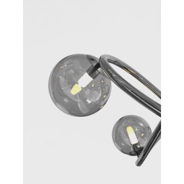 Wofi 9014-805 - Plafonnier LED NANCY 8xG9/3,5W/230V chrome noir