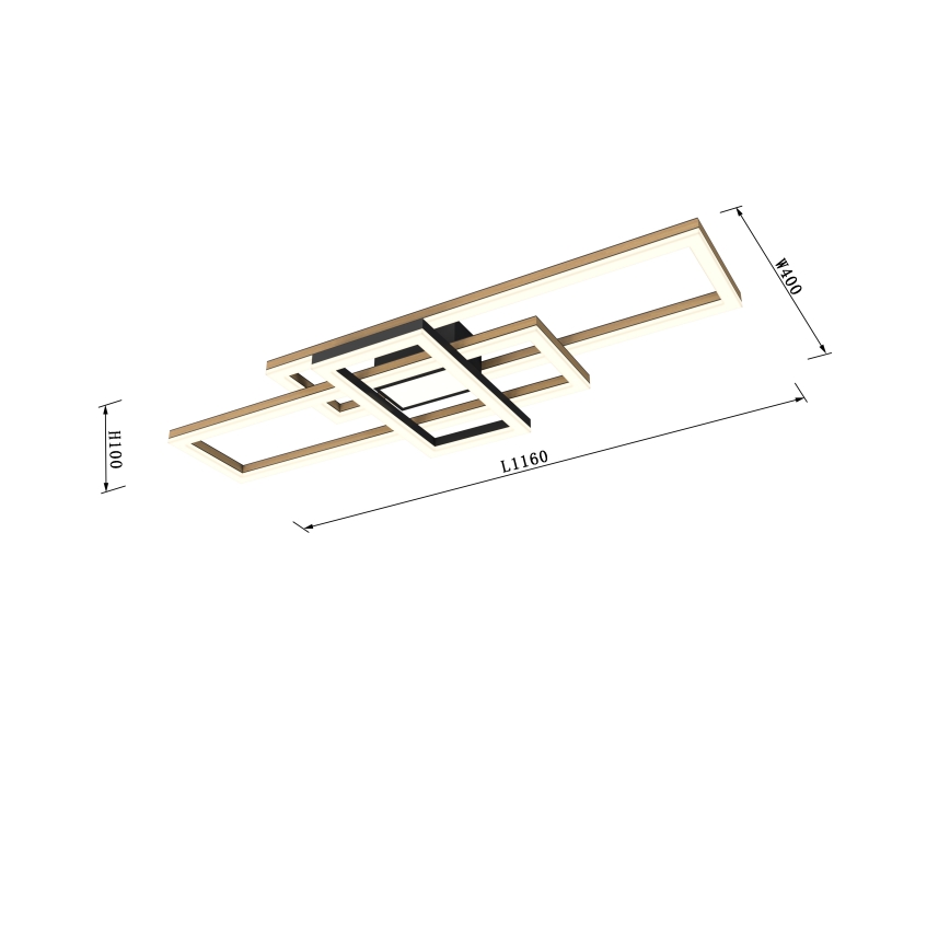 Wofi 9022-306L - Plafonnier à intensité variable MATERA LED/57W/230V