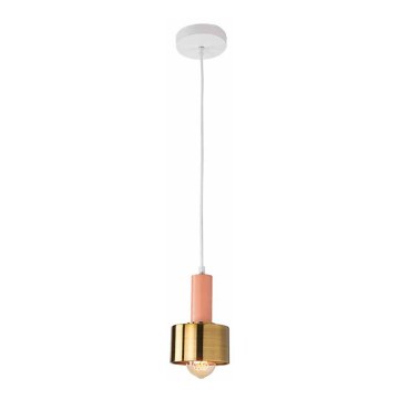 Zambelis 180051 - Suspension filaire 1xE27/40W/230V doré/rose saumon