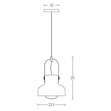 Zambelis 18190 - Suspension filaire 1xE27/40W/230V