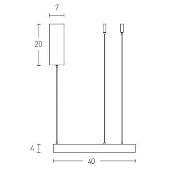 Zambelis 2005 - Suspension filaire à intensité variable LED/25W/230V doré