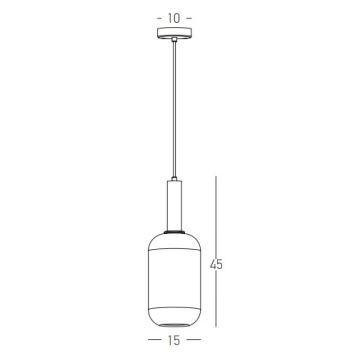 Zambelis 22070 - Hanglamp aan een koord 1xE27/40W/230V diameter 15 cm goud