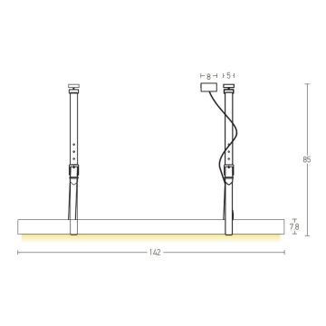 Zambelis 22211 - Suspension filaire LED LED/45W/230V