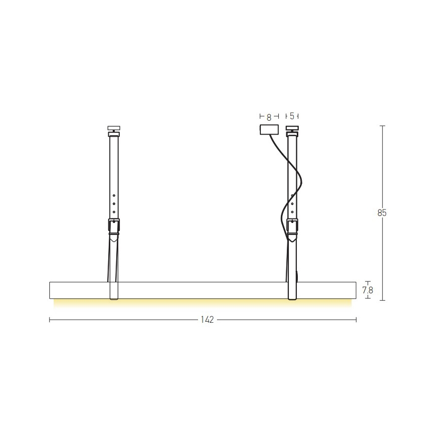 Zambelis 22211 - Suspension filaire LED LED/45W/230V