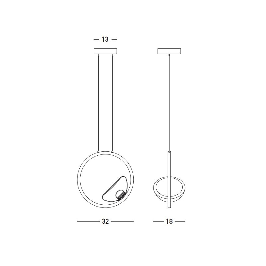 Zambelis 23028 - Dimbare LED hanglamp aan een koord LED/7W/230V 3000K goud