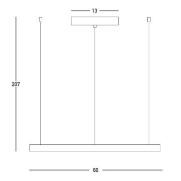 Zambelis 23032 - Dimbare LED hanglamp aan een koord LED/28W/230V 3000K diameter 60 cm goud