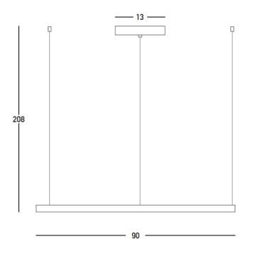 Zambelis 23034 - Dimbare LED hanglamp aan een koord LED/45W/230V 3000K diameter 90 cm goud