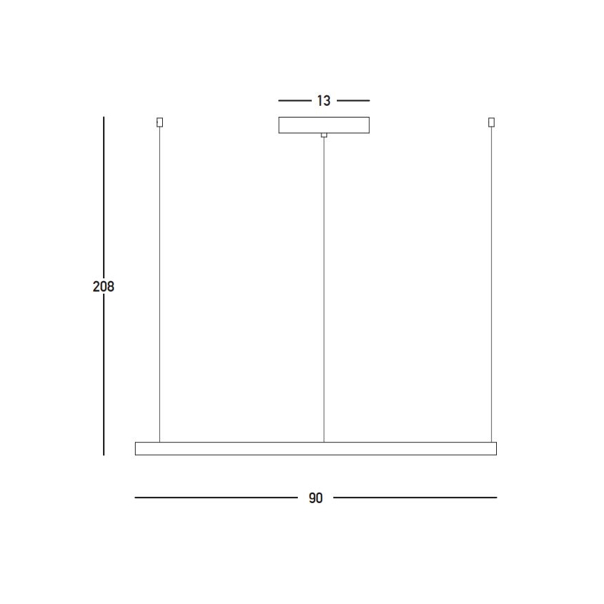 Zambelis 23035 - Dimbare LED hanglamp aan een koord LED/45W/230V 3000K diameter 90 cm zwart