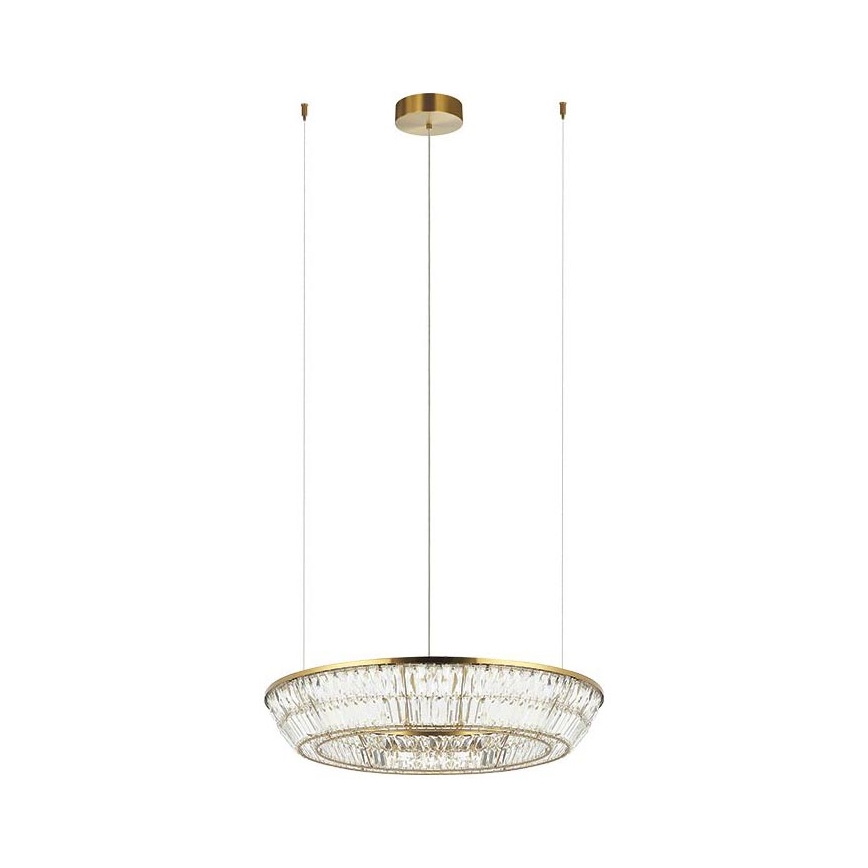 Zambelis 23048 - LED Dimbaar kristal Hanglamp aan een touw LED/55W/230V CRI 90 3000K diameter 80 cm messing