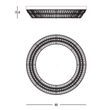 Zambelis 23049 - LED Dimbare kristallen plafondlamp LED/55W/230V CRI 90 3000K diameter 80 cm messing