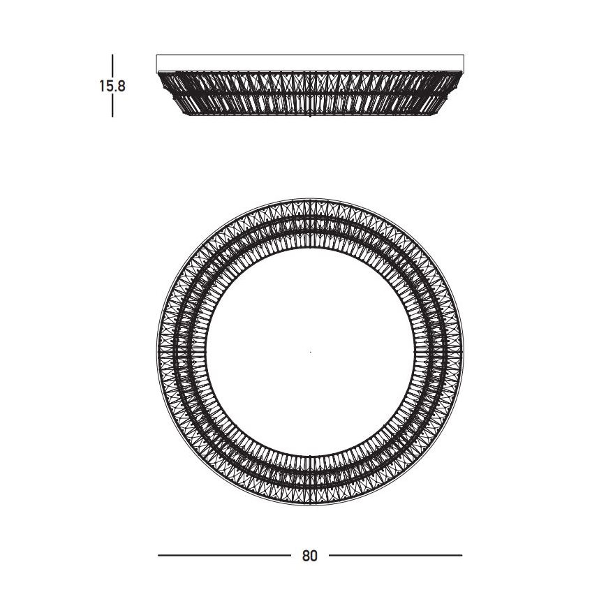 Zambelis 23049 - LED Dimbare kristallen plafondlamp LED/55W/230V CRI 90 3000K diameter 80 cm messing